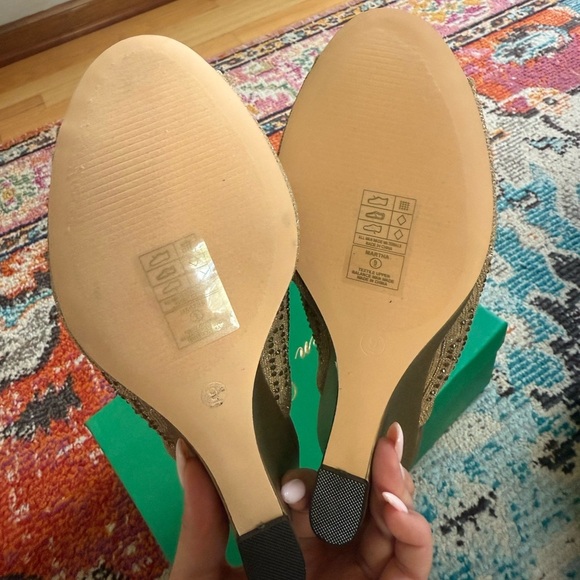 LAUREN LORRAINE MARTHA GOLD RHINESTONE WEDGE - Picture 8 of 11